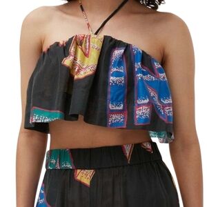 Ganni NWT Cropped Puff Top Sheer Voile